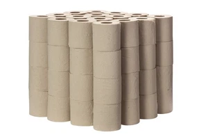 Toilettenpapier, Klopapier, 1-lagig, Recycling, 64 Rollen, 400 Blatt - Bild 1 von 11