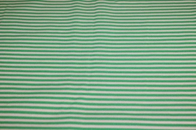Green White Striped Textured Knit Fabric 1 Yard 64 Wide Vintage - Image 1 of 4