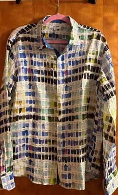 Camisa de lino Europann Saint Tropez Ross Pantone talla L Foto 1 de 4