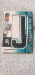 2008 SP Authentic Jeremy Hermida By The Letter Autogramm "J" #/75 Marlins - Bild 1 von 5