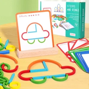 Imagination Development Montessori Smart Sticks Wooden Sticks Puzzle Game Gift - Picture 1 of 11