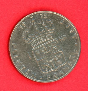 SWEDEN 1 KRONA 1973 KM 826a XF. - Picture 1 of 2