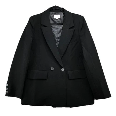 By Together Blazer Jacket Womens Medium Black Single Button Business Minimalist - Image 1 of 4