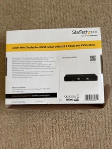 Started.com Commutateur Mini DisplayPort KVM 2 ports avec USB et câbles - Photo 1/9