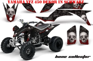 KIT GRÁFICO DE DECORACIÓN DE CARRERAS AMR ATV YAMAHA YFZ 450 04-14 YFZ450R COLECCIONISTA DE HUESOS B - Imagen 1 de 10