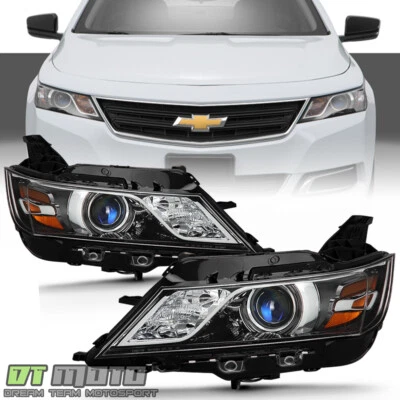 2014-2020 Chevy Impala Halogen Projector Headlights Headlamps Pair Left+Right - Image 1 of 4