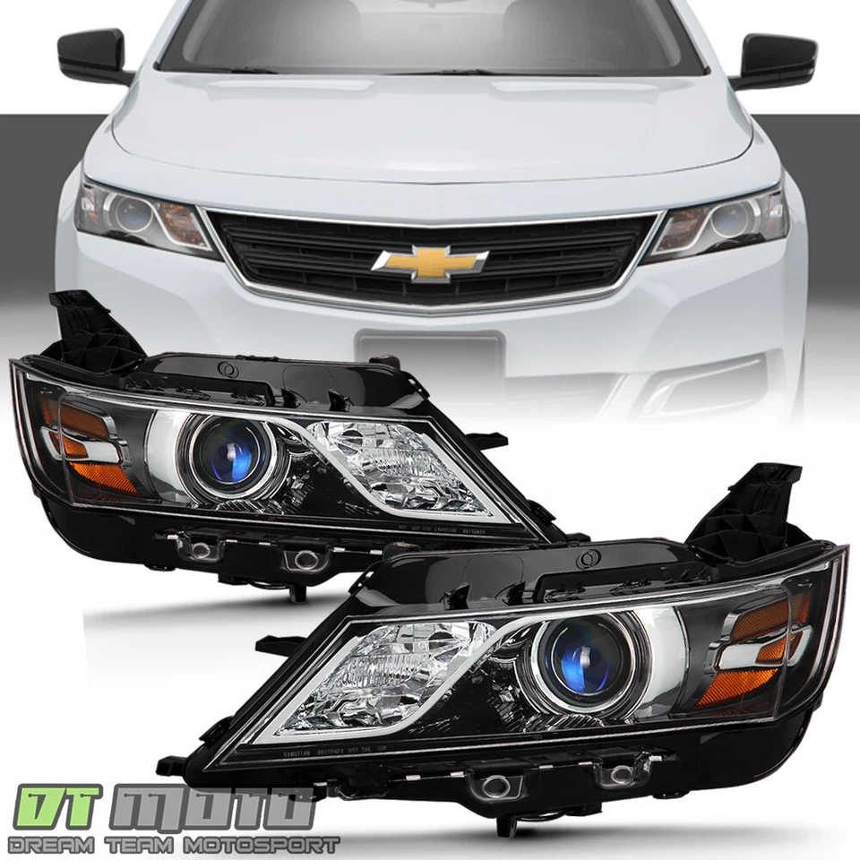 2014-2020 Chevy Impala Halogen Projector Headlights Headlamps Pair Left+Right - Image 1 of 4
