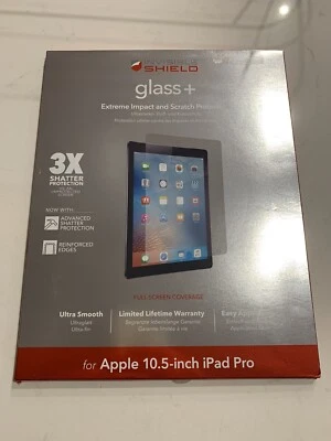 ZAGG Invisible Shield GLASS+ For Apple 10.5 Inch iPad Pro. ID9LGS-F00 - Image 1 of 4