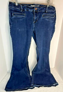 Est 1946 Denim Modern Women Jeans Flare Leg Low Rise-8" Size 14P Inseam 28.5” - Picture 1 of 11