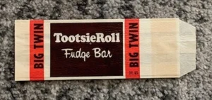 Vintage Candy Bag Tootsie Roll Big Twin Fudge Bar NOS Glassine 1950's NOS Unused - Picture 1 of 4