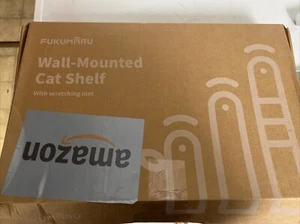 Fukumaru Wall Mounted cat shelf with White Mat New Open Box - Picture 1 of 3