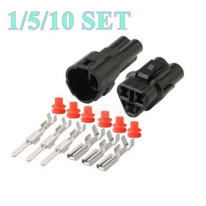 3 Pin Sumitomo MT090 Sealed Connector Plug Socket Kit for Yamaha Kawasaki Suzuki - Picture 1 of 5