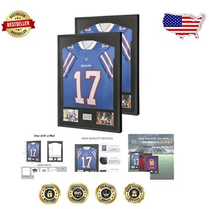 Multi-Purpose Jersey Shadow Box Frame with Easy Mounting - No Assembly Required - Picture 1 of 9