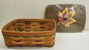 Combo de cesta de cosecha de otoño Longaberger 2015 CC Collectors Club hojas de arce NUEVO - Imagen 1 de 5