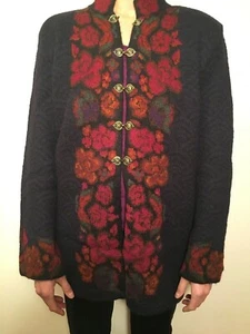 Women’s “Coldwater Creek” 100% Alpaca 3/4 sweater coat Size M/L - Picture 1 of 12