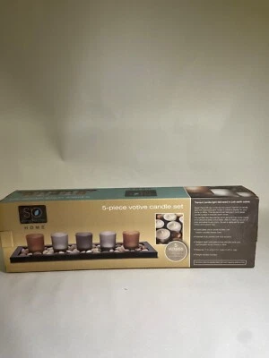 Набор из 5 домашних свечей Sarah Peyton с подлинными речными камнями в комплекте - Изображение 1 из 4