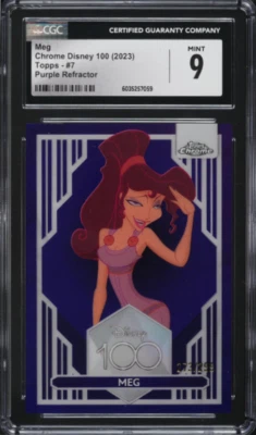 2023 Topps Chrome Disney 100 MEG /299 PURPLE REFRACTOR #7 CGC 9 MINT - Image 1 of 2