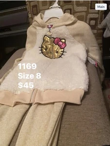 Hello Kitty 2 Pc Girls Tan - Picture 1 of 1