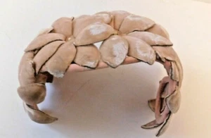 Vintage "Nevius Voorhees Trenton" velvet flower Women’s headband Hat with tag  - Picture 1 of 3