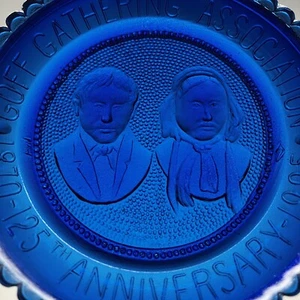 Goff Gathering Association Collectible 125th ANNI VTG Pairpoint Glass Cup Plate - Picture 1 of 8