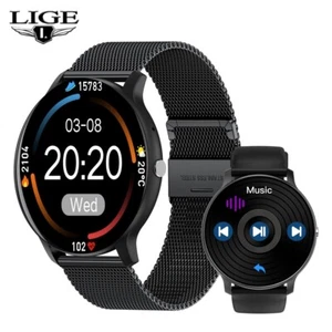 Smartwatch Damen Herren Fitnessuhr Armbanduhr mit Pulsmesser Schrittzähler Uhr - Bild 1 von 7
