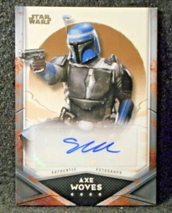 2021 Topps Star Wars The Mandalorian Simon Kassianides as Axe Woves AUTOGRAPH - Picture 1 of 2