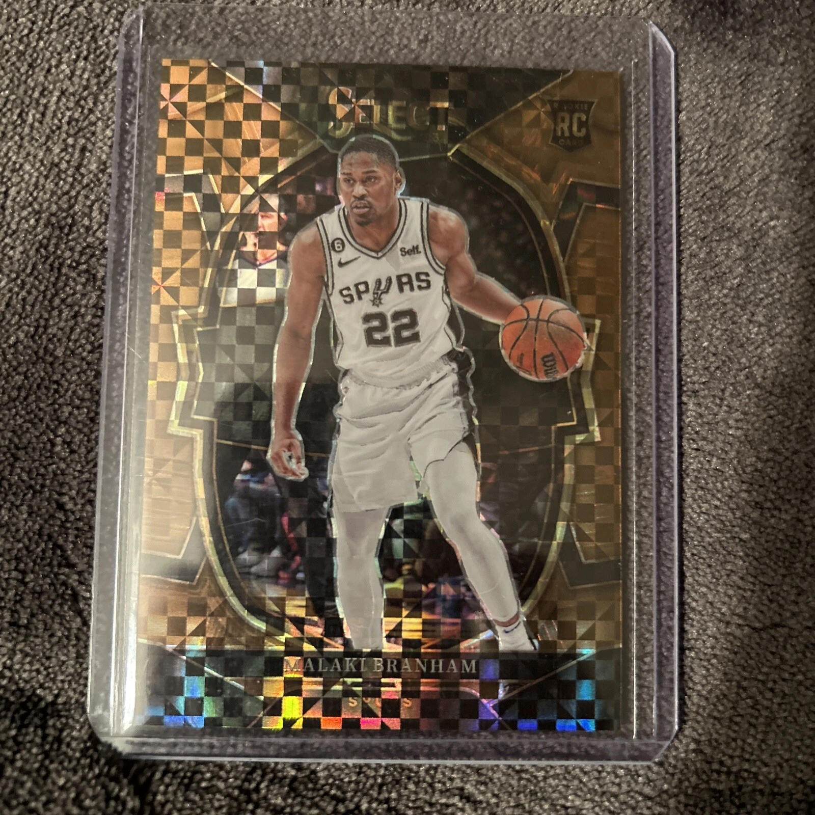 2022-23 Select Malaki Branham Concourse Copper Prizm Rookie RC #22/49 Spurs