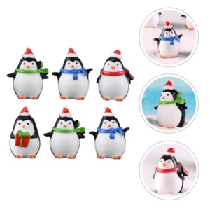 6 Pcs Christmas Figurine Winter Penguin Model Kids Christmas Toy m - Picture 1 of 12