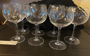 Tiffany & Co crystal Classic Optic Swirl 7pcs Wine Glasses - Picture 1 of 15