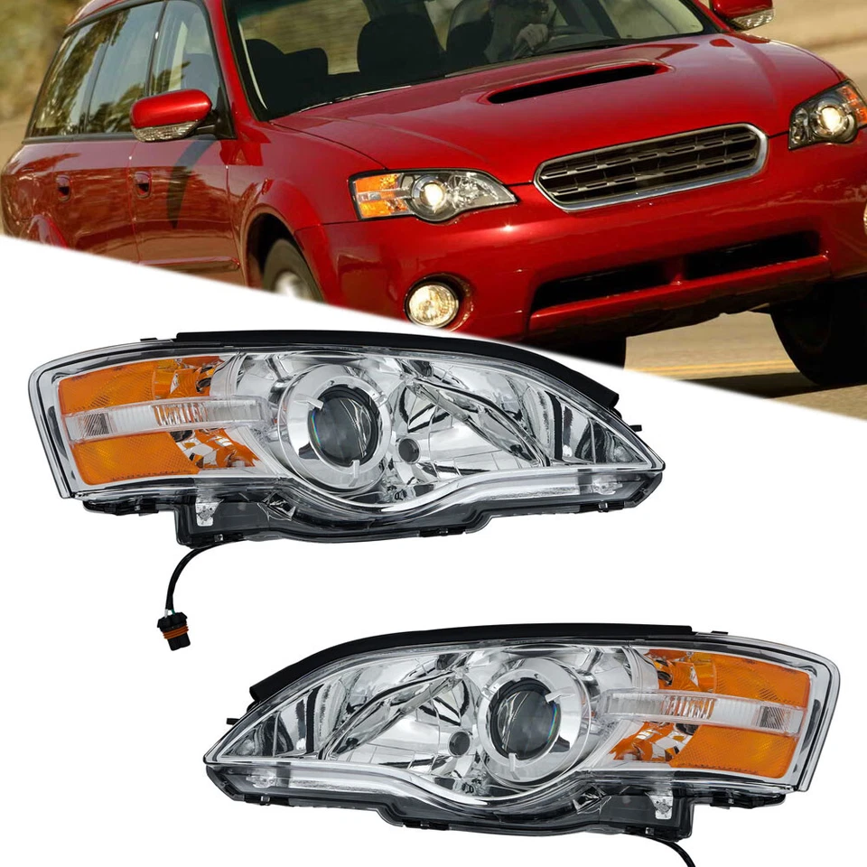 For 2006-2007 Subaru Legacy Outback Headlight Set Driver+Passenger Side Halogen - Image 1 of 4