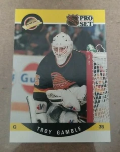 1990-91 Pro Set - Vancouver Canucks - Hockey Card #641 Troy Gamble RC - Picture 1 of 2
