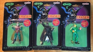 1995 BATMAN, ROBIN & THE JOKER ERASER FIGURES BATMAN FOREVER Noteworthy DCComics - Picture 1 of 5