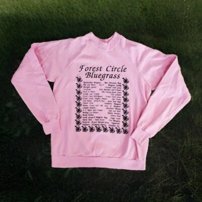 Vintage Forest Circle Bluegrass Crew Neck Made In USA Tee Jays Medium M - Image 1 of 4