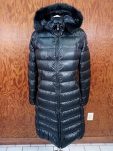 Schneemann Puffer Premium Daunenjacke Mantel Kapuze Reißverschluss vorne schwarz Gr. L - Bild 1 von 14