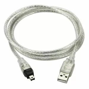 5FT IEEE 1394 Firewire Male to USB 2.0 Male Cable Cord Adapter Connector Plug - Picture 1 of 5