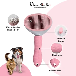 Pet Hair Brush Remover Tool Cat Dog Grooming Dematting Comb Needle Self Cleaning - Picture 1 of 15
