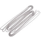 Stainless Steel 3.5MM Chain w/10 Connectors - Length for DIY Pendant (Silver)
