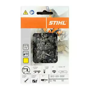 Cadena de motosierra Stihl OEM 3613 005 0050 14 pulgadas 63PM 50 - Imagen 1 de 1