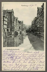 AK HAMBURG: HOLLÄNDISCHER BROOK, gelaufen 1900 - Bild 1 von 2