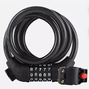 Candado de cable para bicicleta con combinación de alta seguridad, 47" de largo - Foto 1 di 6