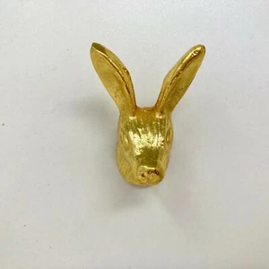 GOLD HARE DRAWER DOOR PULL KNOB Animal Handle Kitchen Cupboard Home - Picture 1 of 5