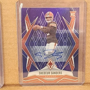 Shedeur Sanders 2025 Phoenix Rookie Purple Autograph #24/49 Cleveland Browns - Picture 1 of 3