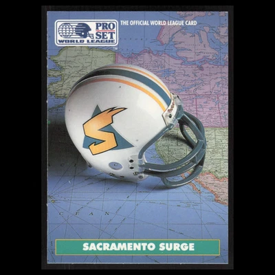 Team Card #18 1991 Pro Set WLAF Sacramento Surge Football Card NFL NM - Image 1 of 3