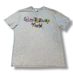 Disney Parks Shirt 2025 WDW Princess Character Letters Gray Adult M - Picture 1 of 4
