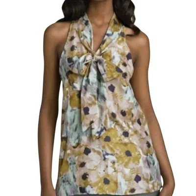 Blusa sin mangas Theory Olethia mármol estampado floral seda talla M Foto 1 de 4