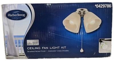 Harbor Breeze Four Light Kit (0429786) For Ceiling Fans Brushed Nickel [84] - Image 1 of 4