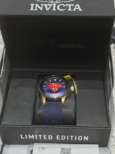 Orologio Uomo Invicta DC Comics Superman - 44mm, Blu (41287)NUOVO DI ZECCA - Foto 1 di 9