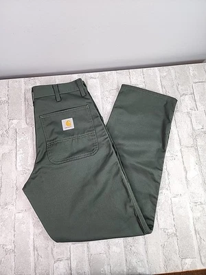 Мужские простые штаны Carhartt WIP 30x32 холщовая саржа рабочая одежда универсальные прямые штанины - Изображение 1 из 4