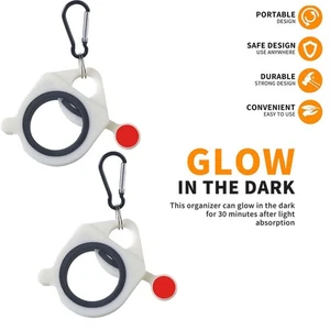 2PCS Zip Tie Organizer Cable Glow in Dark Screw Fixing Wire Holder Organizer - Picture 1 of 14