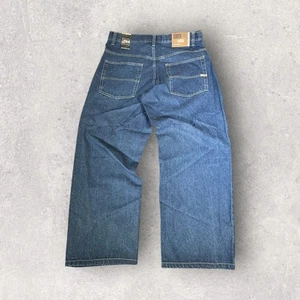 Vintage Y2K Southpole Wide Baggy Gold Tab Blue Denim Jeans Mens Size 36x30 NWT - Picture 1 of 13